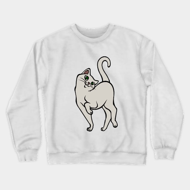 Begging for Pettings--Cream Cat Style Crewneck Sweatshirt by RJKpoyp